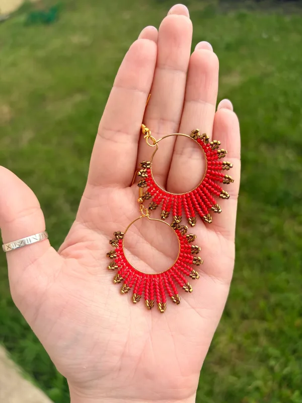 Серьги Закатные Узоры